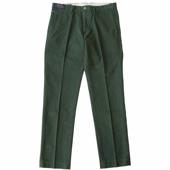 NEW Polo Ralph Lauren Chinos Pants! 32 x 34  Dark Green  Slim Fit  Inseam is 34 - Picture 1 of 4
